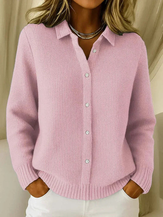 Women's Textured Knit Button Cardigan UK – The Katrina | Huna