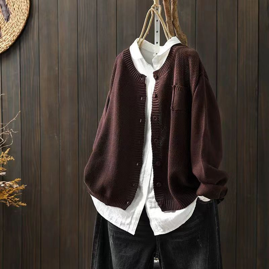 Women's Textured Knit Cardigan UK – Soft Patterned | The Beaumont | Huna