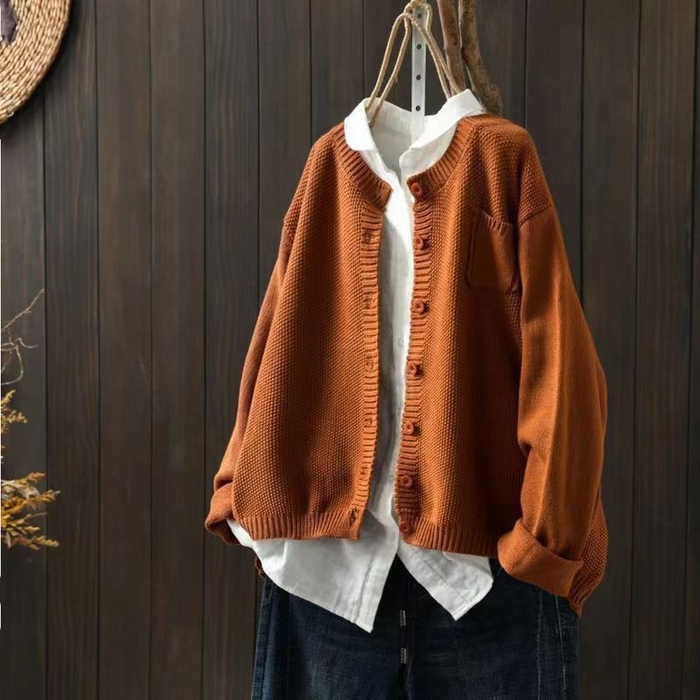 Women's Textured Knit Cardigan UK – Soft Patterned | The Beaumont | Huna