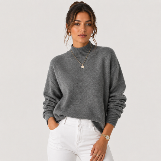 Women's Knit Turtleneck Sweater Cozy Lightweight Winter Pullover 0