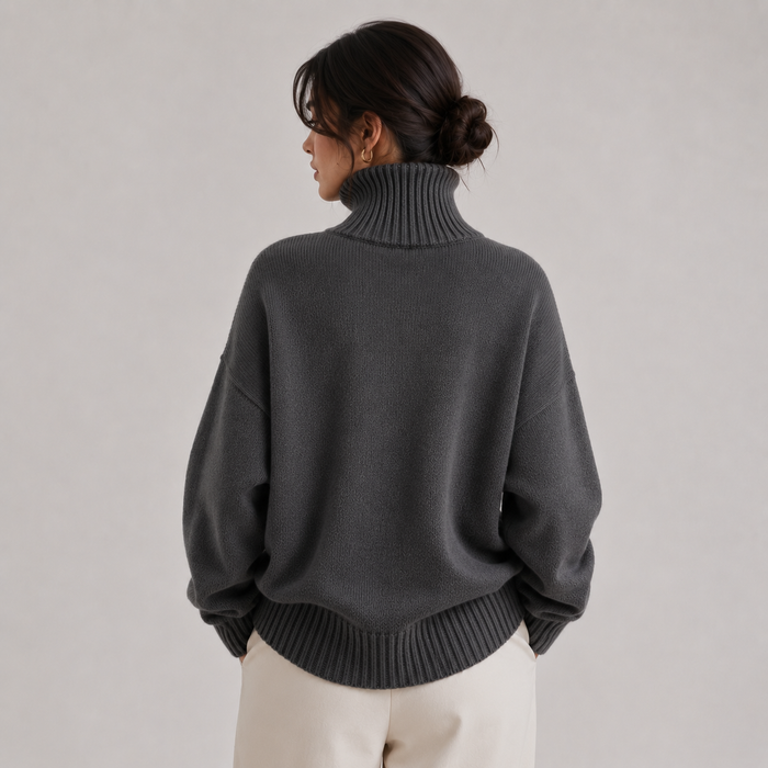 Women's Premium Turtleneck Sweater Warm Lightweight Knit Pullover 3