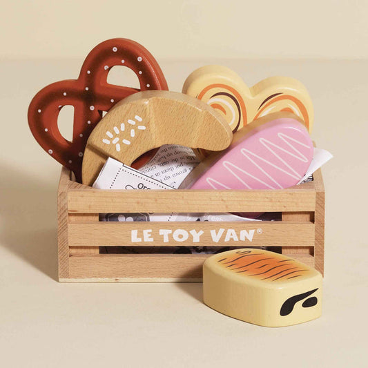 Wooden Play Food Crate, Bakery & Patisserie