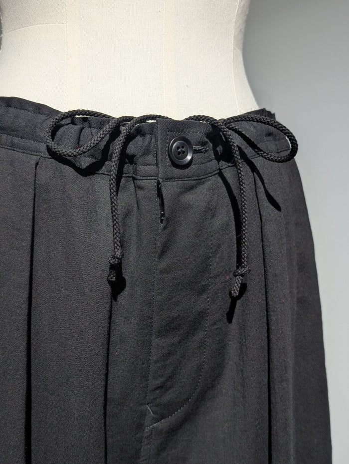 Y's　COTTON VOILE VIYELLA FRONT TUCK WIDE PANTS