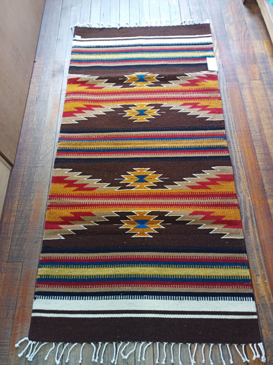 Zapotec Handwoven Wool Rug; 30"x60"; ZAP418-4